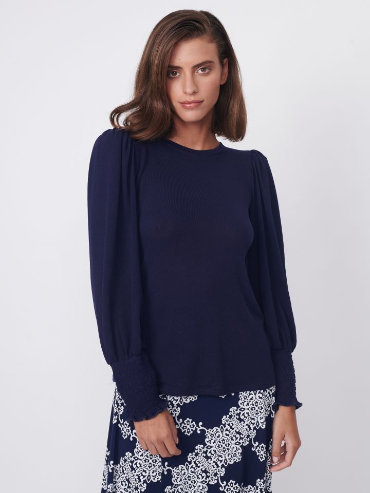 חולצה סריג ניקי PROMO בצבע כחול כהה