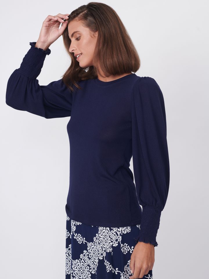 חולצה סריג ניקי PROMO בצבע כחול כהה