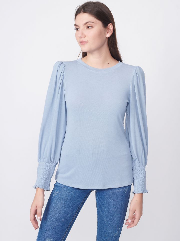 חולצה סריג ניקי PROMO בצבע תכלת