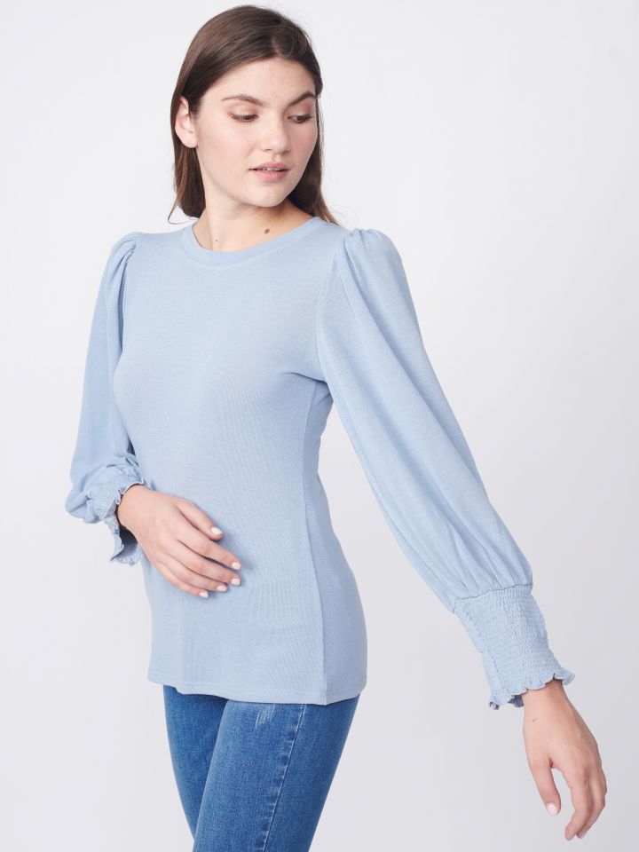 חולצה סריג ניקי PROMO בצבע תכלת