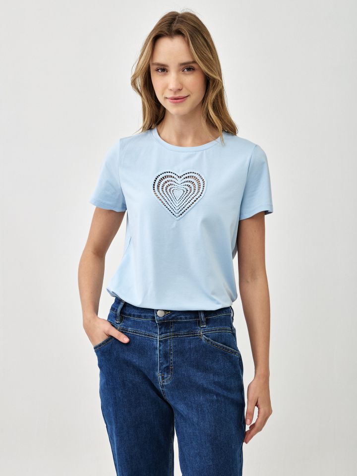 חולצה לב קרושה PROMO בצבע תכלת אורלי