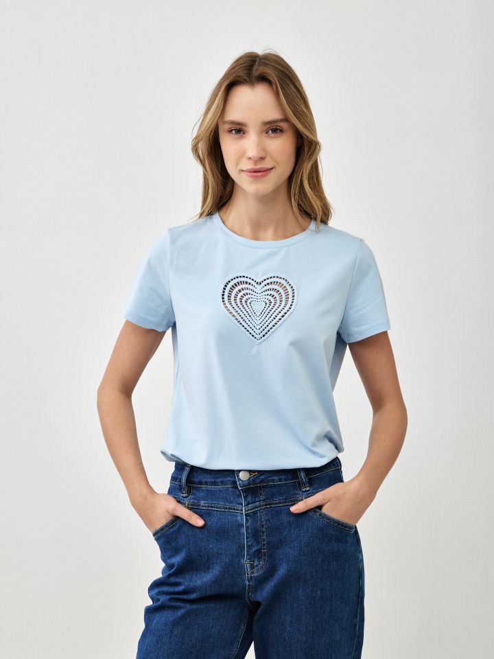 חולצה לב קרושה PROMO בצבע תכלת אורלי