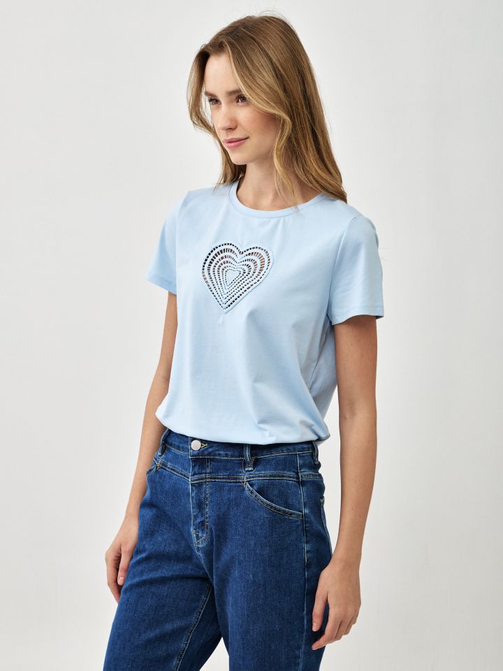 חולצה לב קרושה PROMO בצבע תכלת אורלי