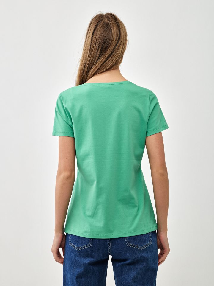 חולצה PROMO V AMOUR בצבע ירוק דשא