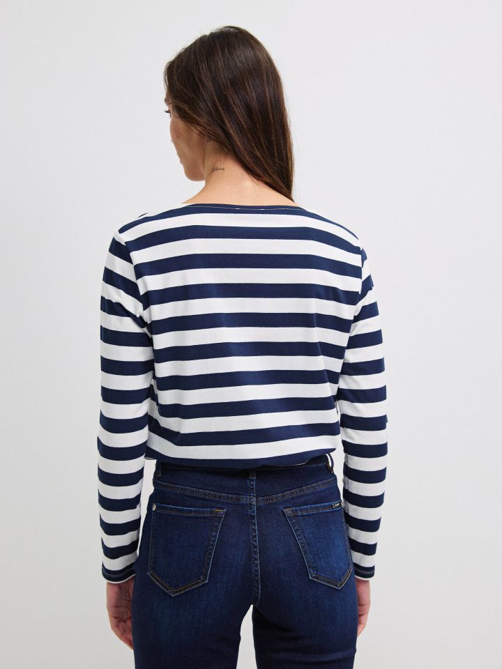 חולצה פסים PROMO בצבע נייבי