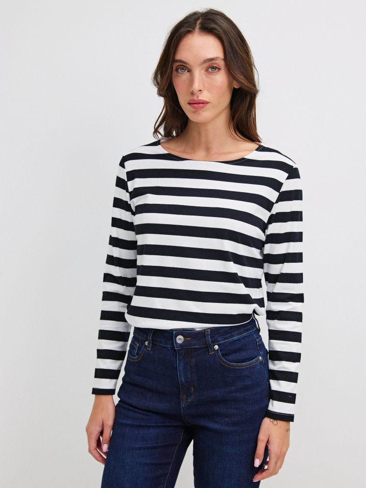 חולצה פסים PROMO בצבע שחור