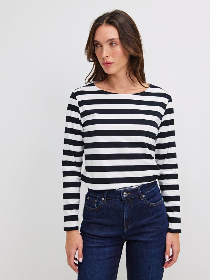 חולצה פסים PROMO בצבע שחור