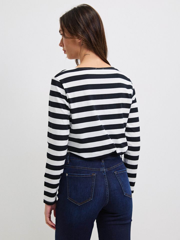 חולצה פסים PROMO בצבע שחור