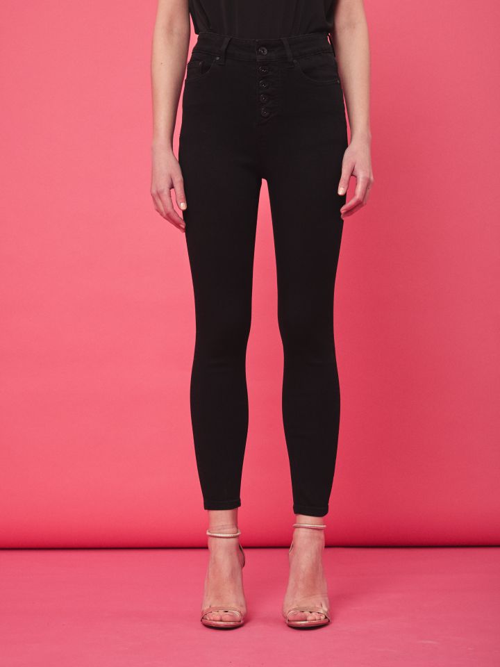 מכנסי ג’ינס  8/9 LIA PROMO בצבע ג’ינס שחור