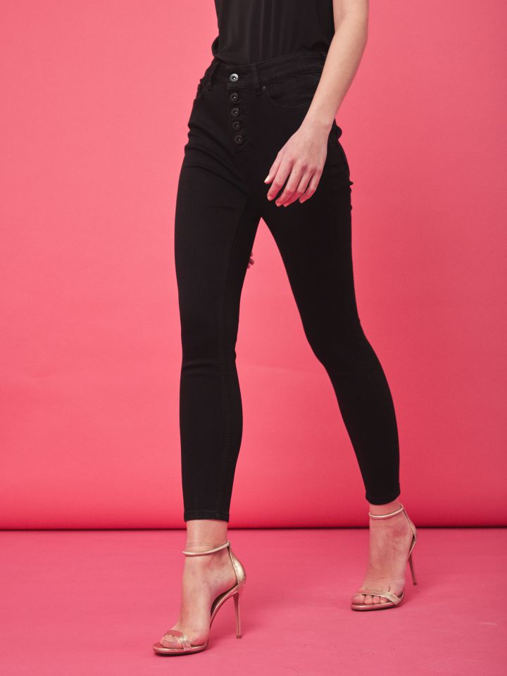 מכנסי ג’ינס  8/9 LIA PROMO בצבע ג’ינס שחור