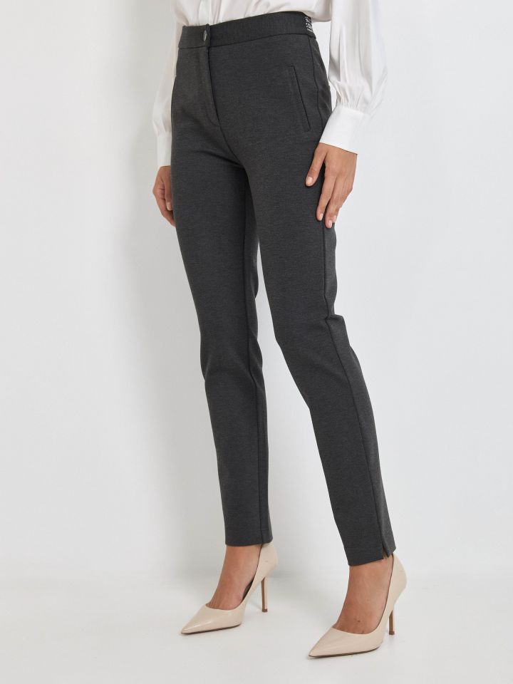 מכנסיים כיתוב בלבן PROMO בצבע אפור מרנגו