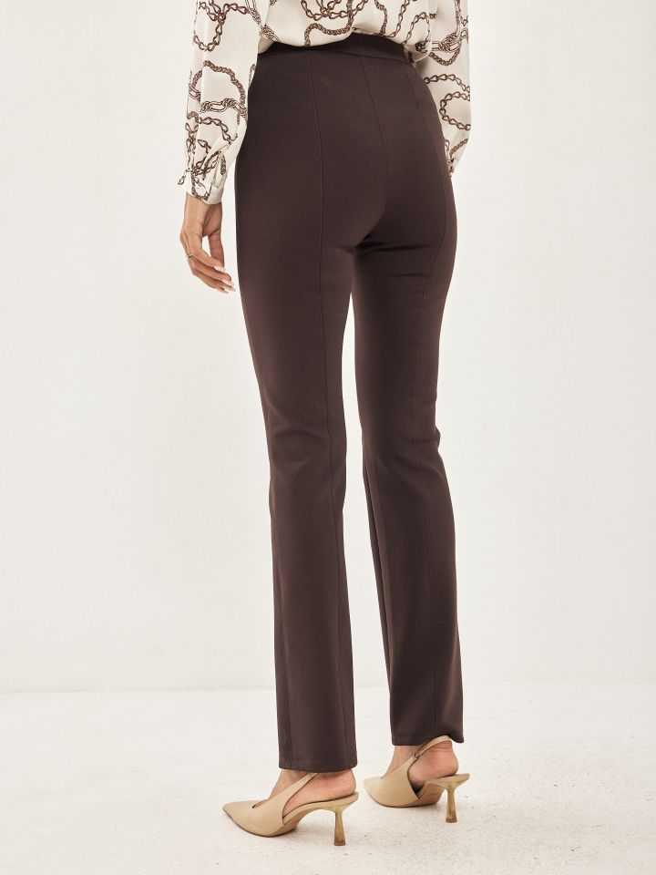 מכנסי טייץ SLIM בצבע חום