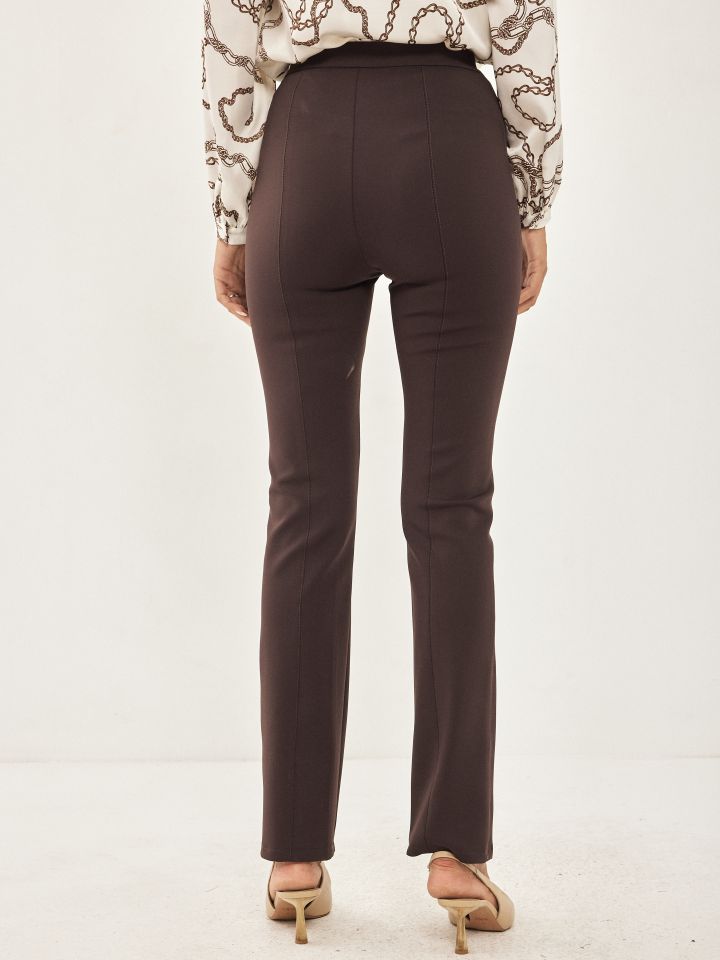 מכנסי טייץ SLIM בצבע חום