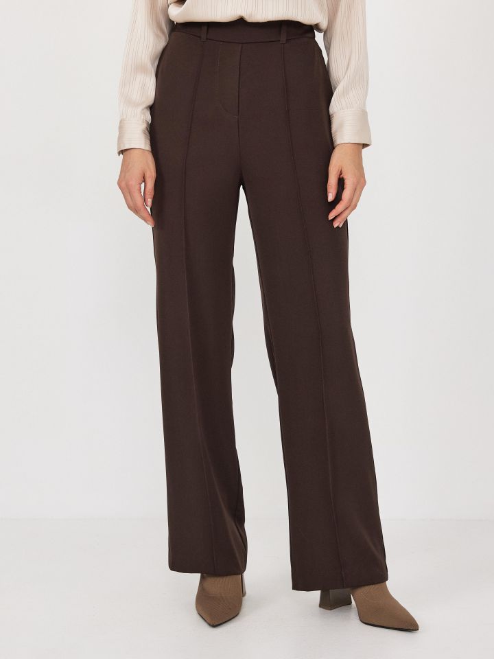 מכנסיים גומי בגב כיסי צד PROMO בצבע חום