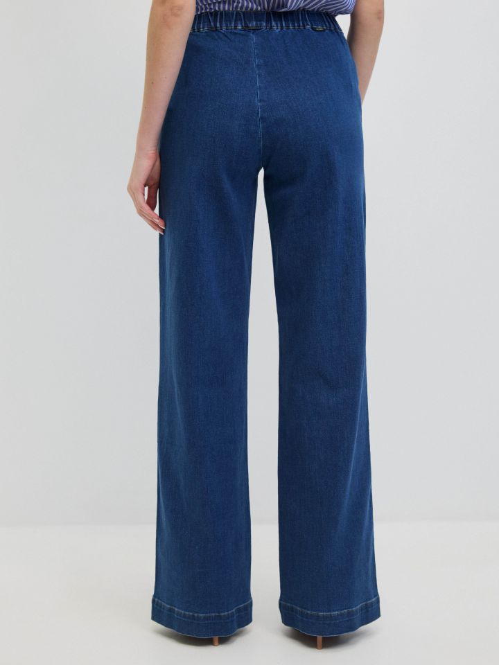 מכנסיים ג’ינס גומי PROMO בצבע ג’ינס