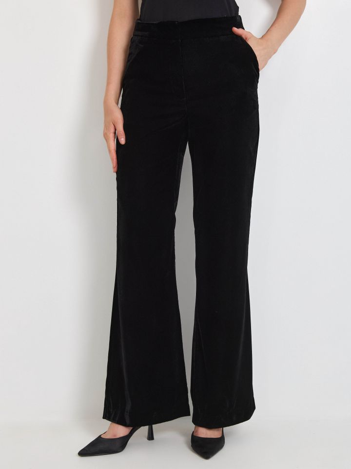 מכנסיים קטיפה פדלפון בצבע שחור