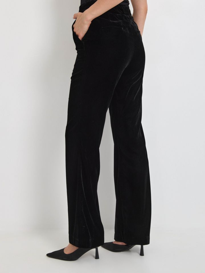 מכנסיים קטיפה פדלפון בצבע שחור