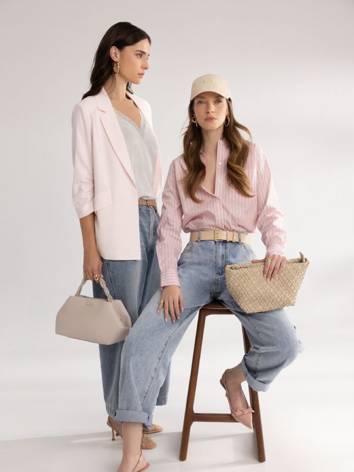 מכנסיים ג’ינס 8/9 PROMO בצבע ג’ינס בהיר