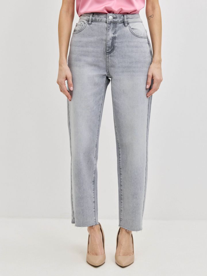 מכנסיים ג’ינס 8/9 PROMO בצבע ג’ינס אפור