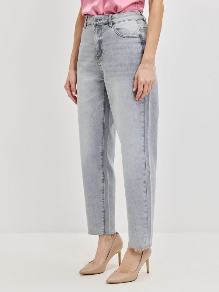 מכנסיים ג’ינס 8/9 PROMO בצבע ג’ינס אפור