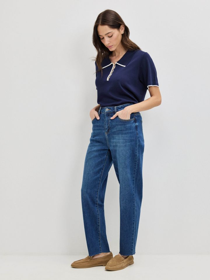 מכנסיים ג’ינס 8/9 PROMO בצבע ג’ינס