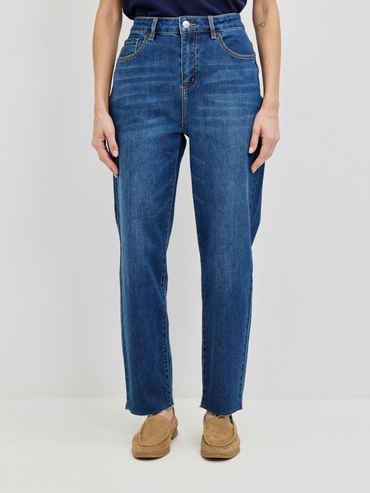 מכנסיים ג’ינס 8/9 PROMO בצבע ג’ינס