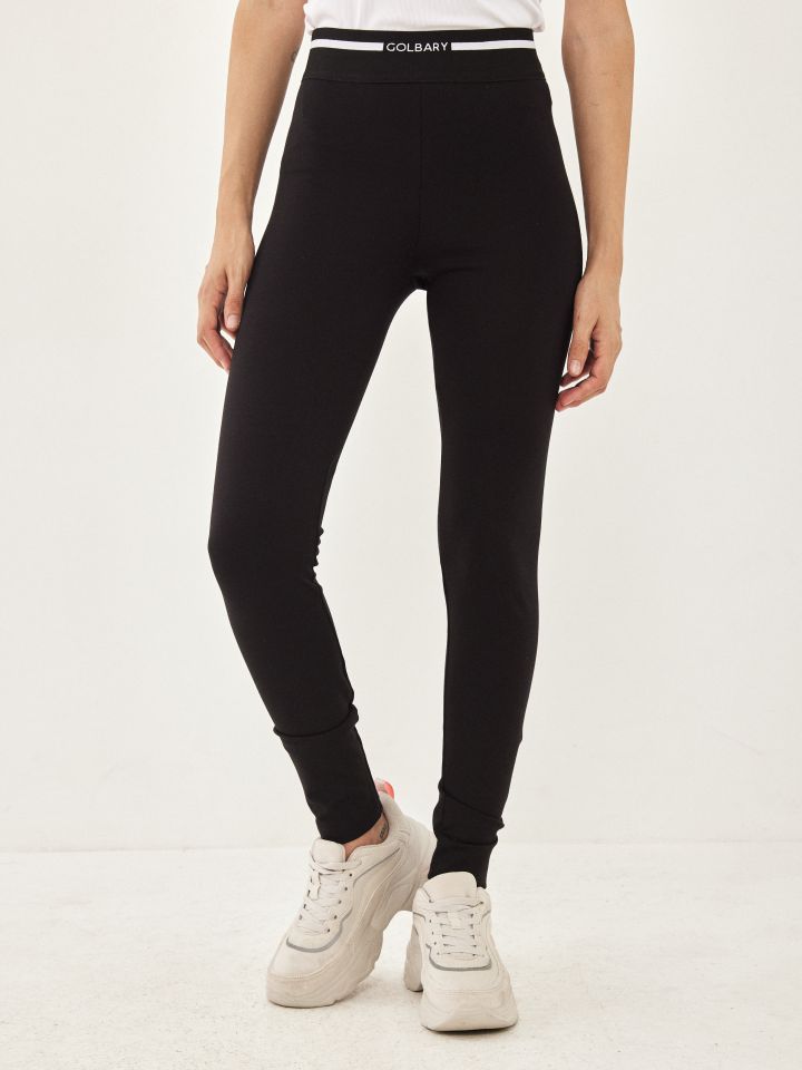 מכנסי טייץ גומי GOLBARY בצבע שחור