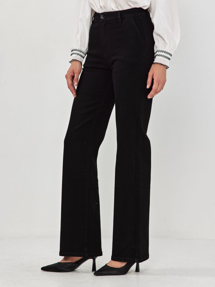 מכנסיים ג’ינס כיסי צד PROMO בצבע שחור