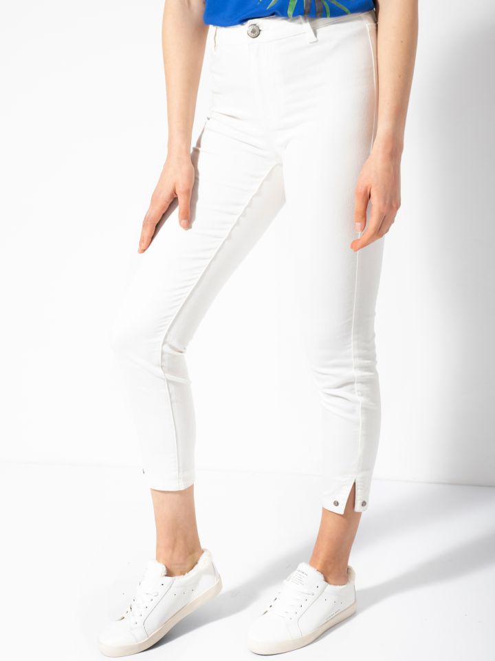 מכנס דריל שליץ צד PROMO בצבע לבן