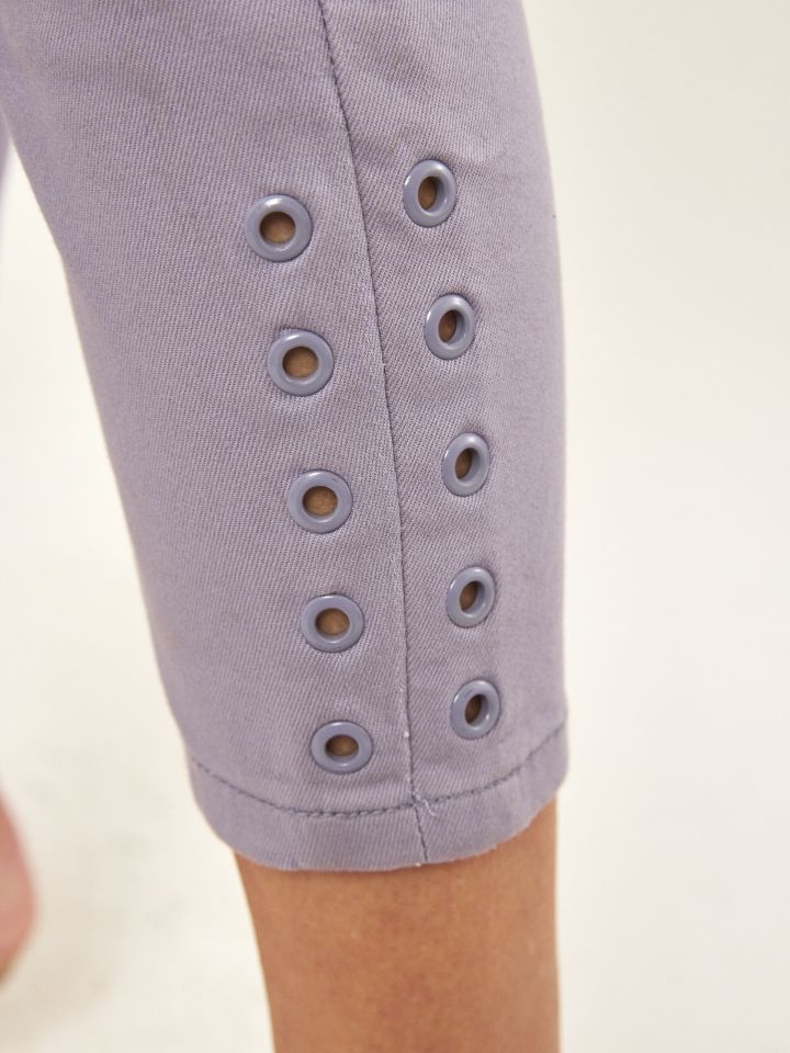 מכנסי דריל 7/8 איבקות PROMO בצבע סגול מעושן