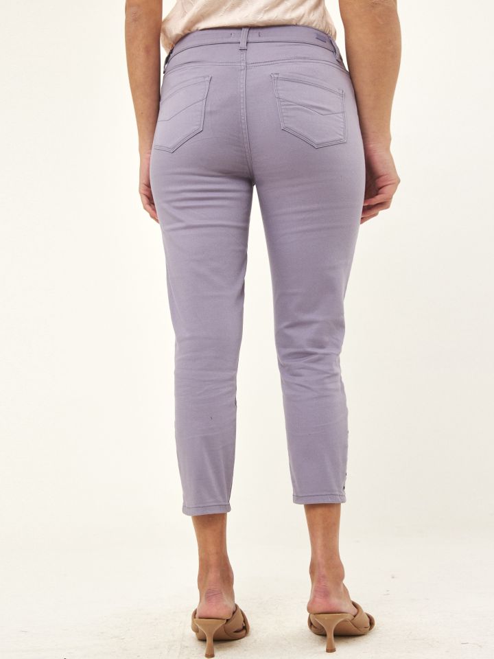 מכנסי דריל 7/8 איבקות PROMO בצבע סגול מעושן