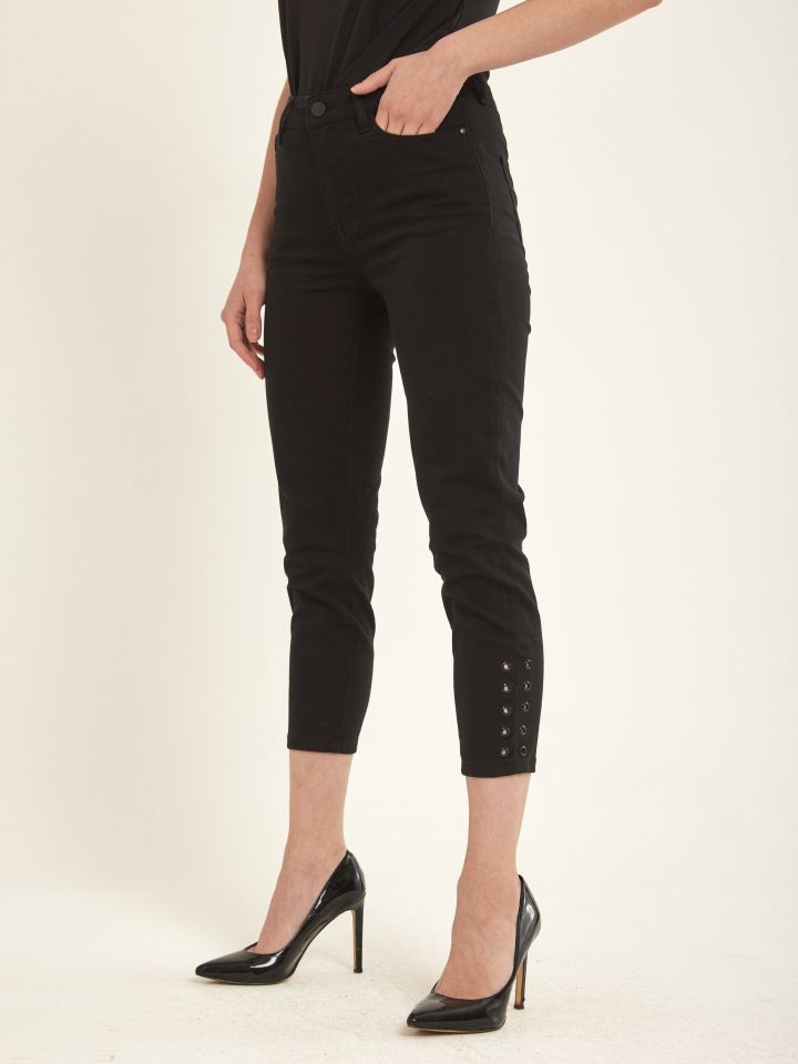 מכנסי דריל 7/8 איבקות PROMO בצבע שחור