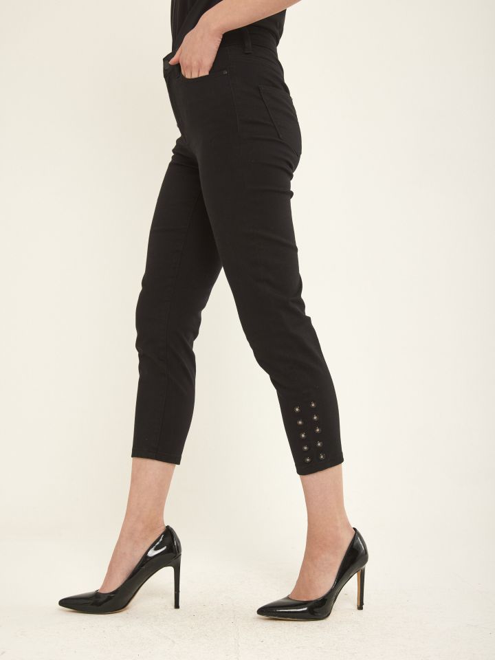 מכנסי דריל 7/8 איבקות PROMO בצבע שחור