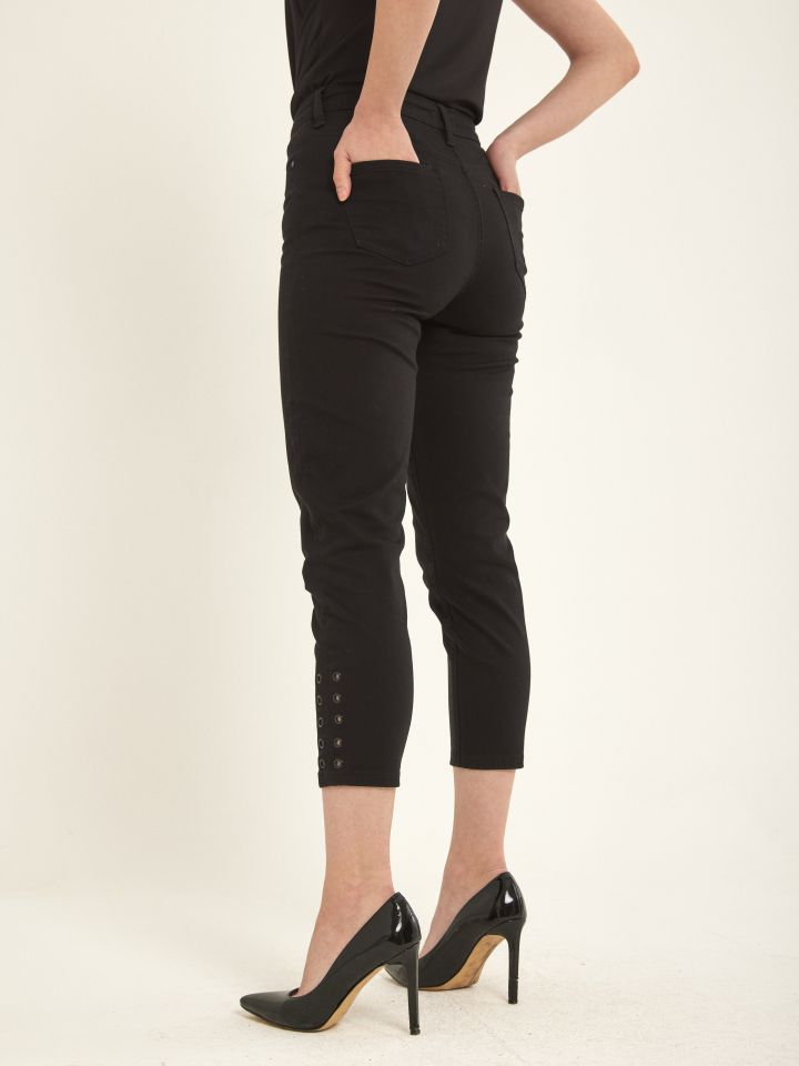 מכנסי דריל 7/8 איבקות PROMO בצבע שחור