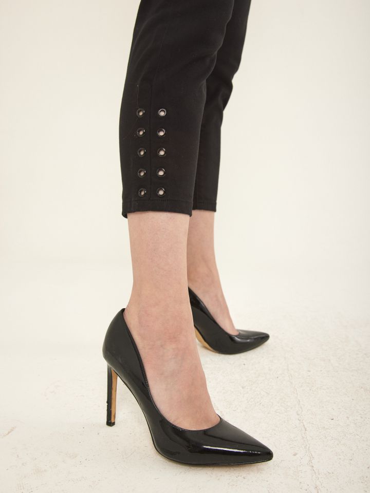 מכנסי דריל 7/8 איבקות PROMO בצבע שחור