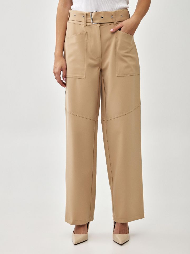 מכנסיים + חגורה YASMIN בצבע זהב