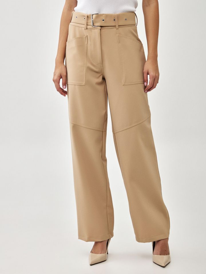 מכנסיים + חגורה YASMIN בצבע זהב