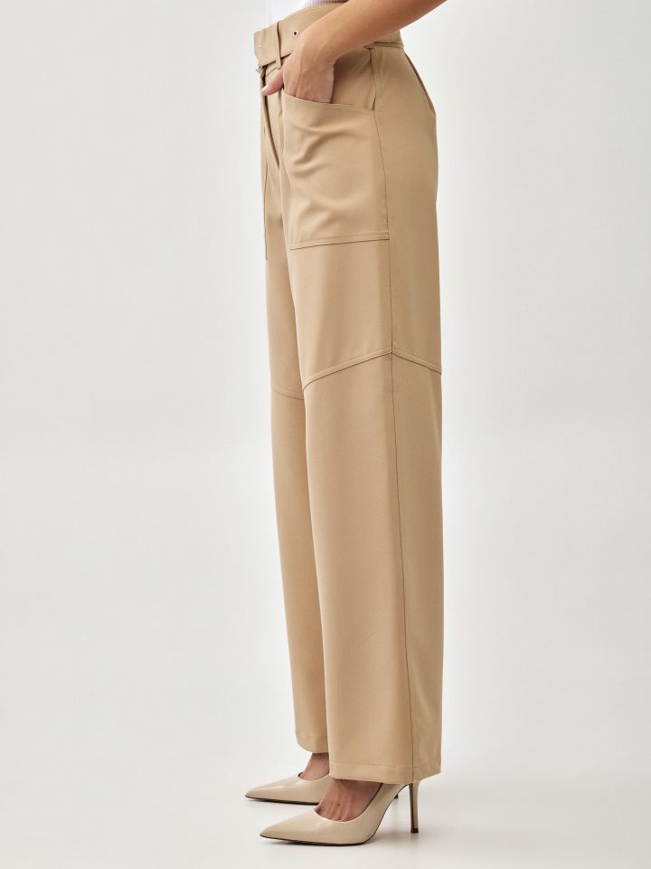 מכנסיים + חגורה YASMIN בצבע זהב