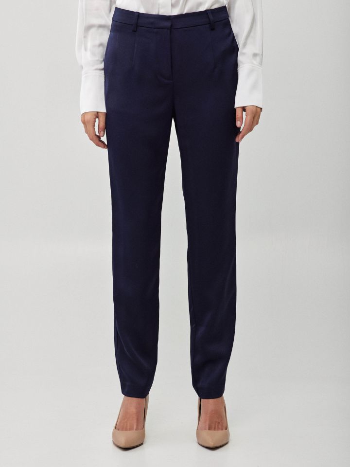 מכנסיים סטן 8/9 בצבע נייבי