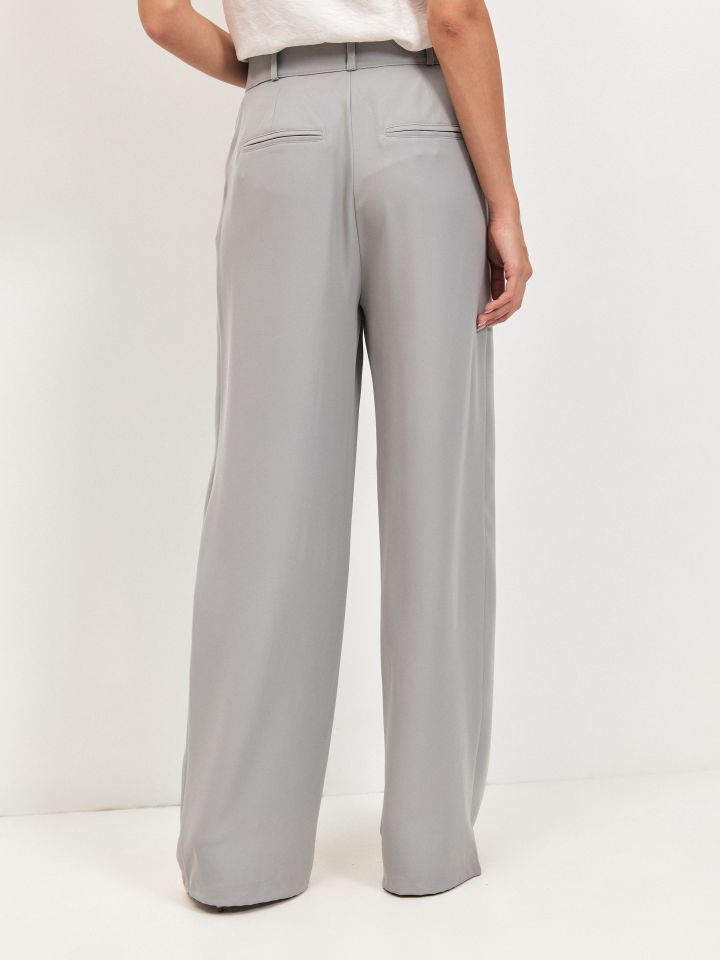 מכנסיים כיסים PROMO בצבע אפור כסף