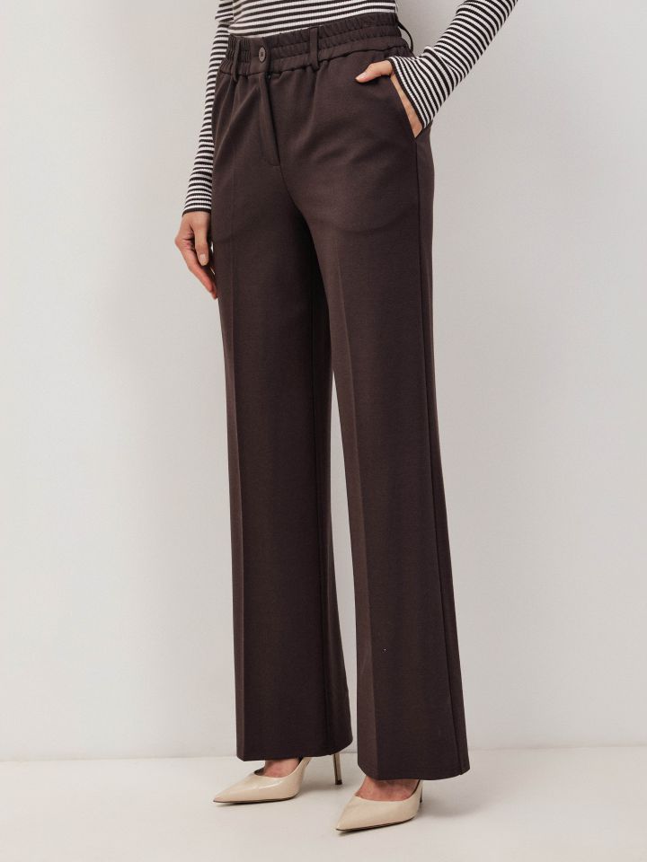 מכנסיים גומי וכיסים PROMO בצבע חום