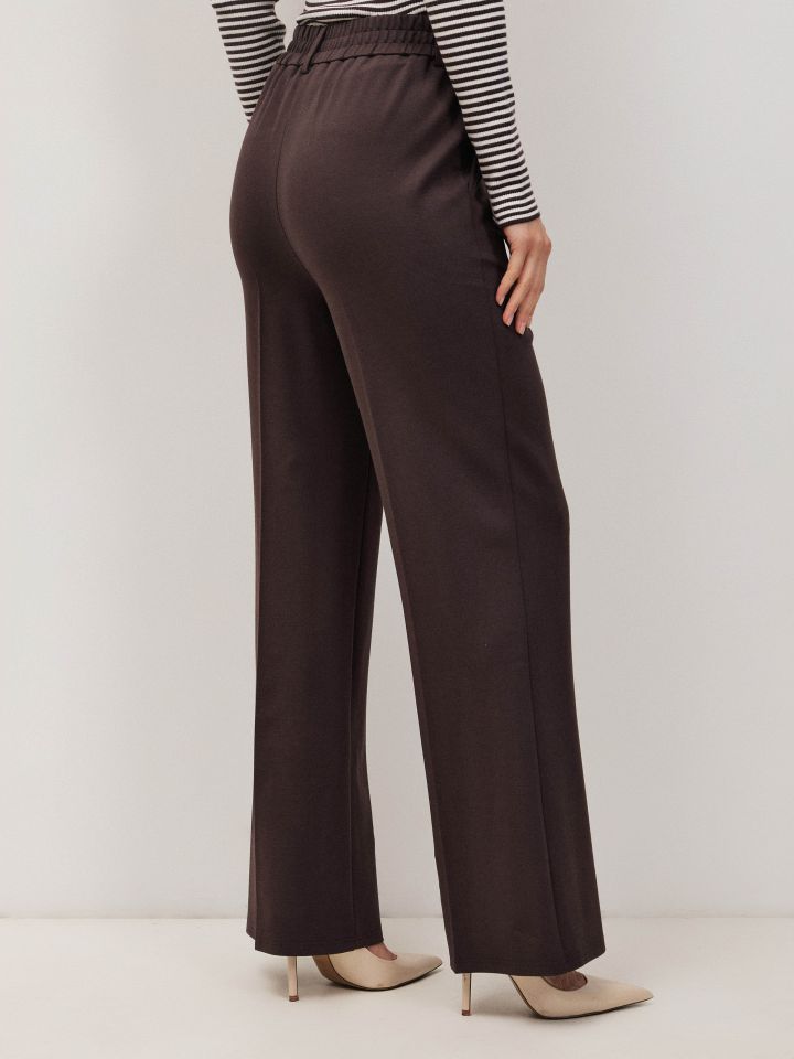 מכנסיים גומי וכיסים PROMO בצבע חום