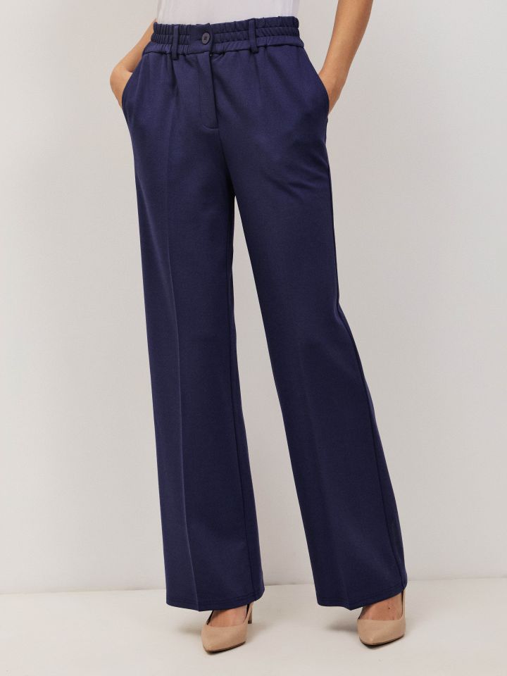 מכנסיים גומי וכיסים PROMO בצבע נייבי