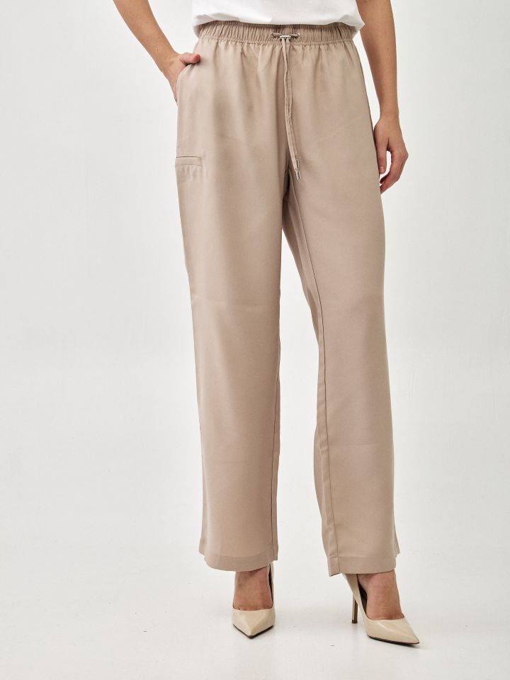 מכנסיים קשירה ROMI PROMO בצבע קאמל