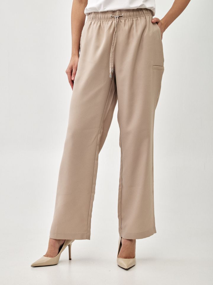 מכנסיים קשירה ROMI PROMO בצבע קאמל