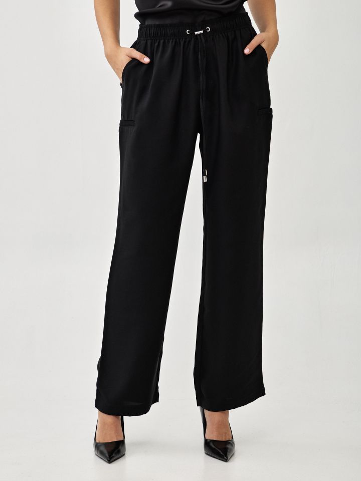 מכנסיים קשירה ROMI PROMO בצבע שחור