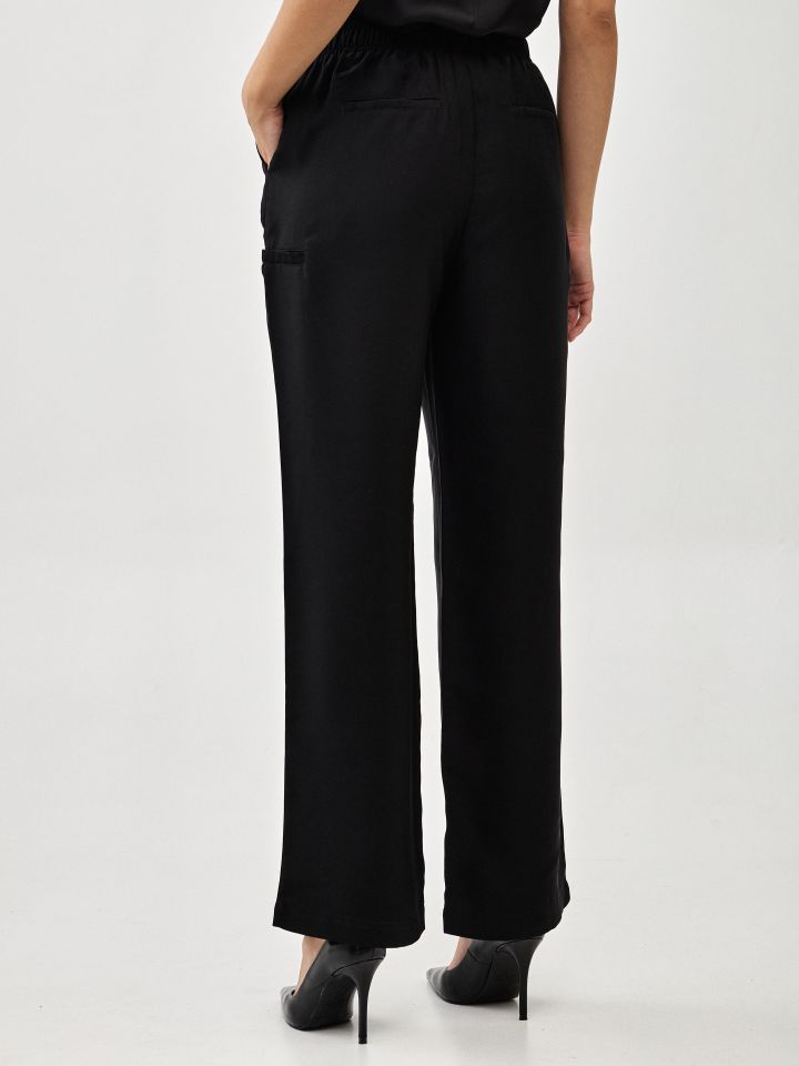 מכנסיים קשירה ROMI PROMO בצבע שחור