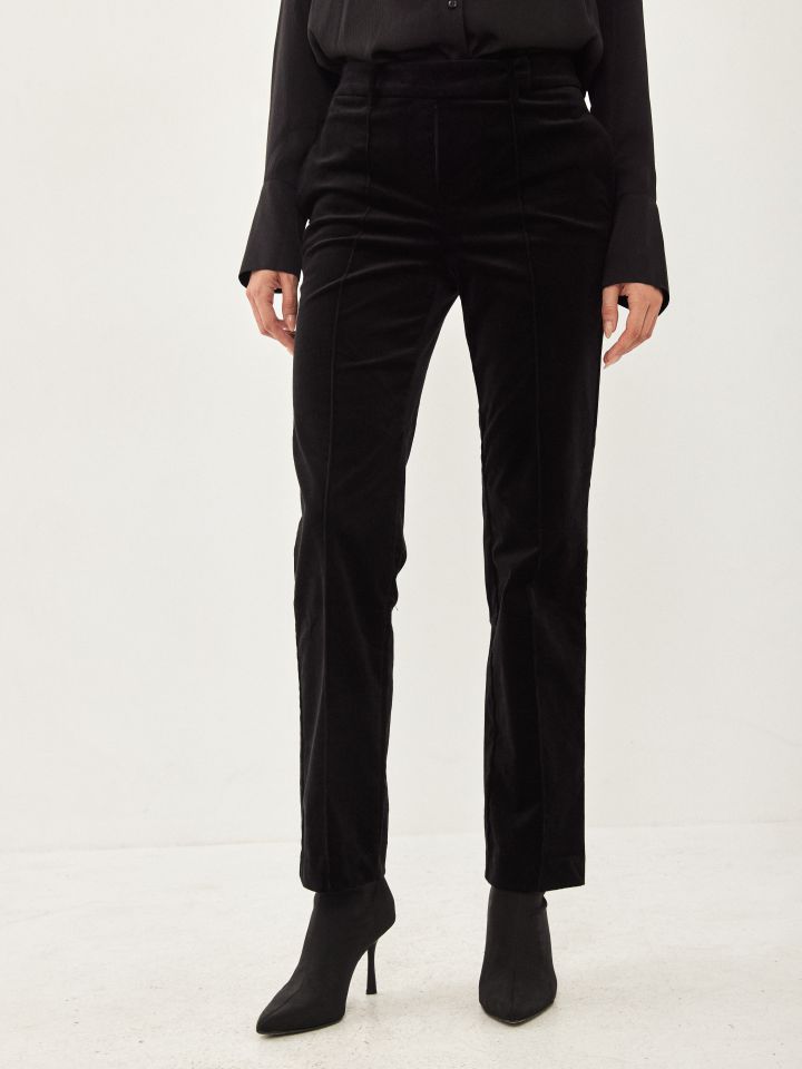 מכנס קטיפה  ROMI בצבע שחור