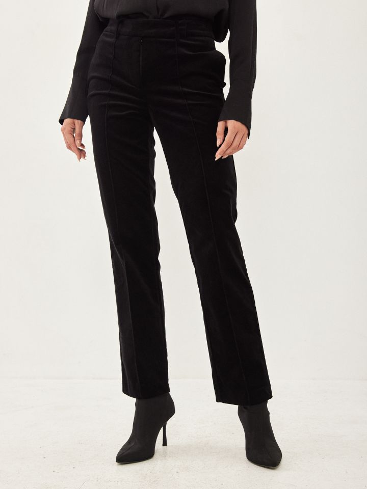 מכנס קטיפה  ROMI בצבע שחור