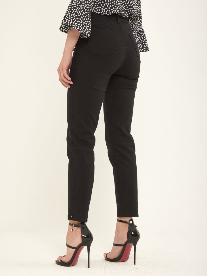 מכנסי דריל שליץ צד  PROMO בצבע שחור